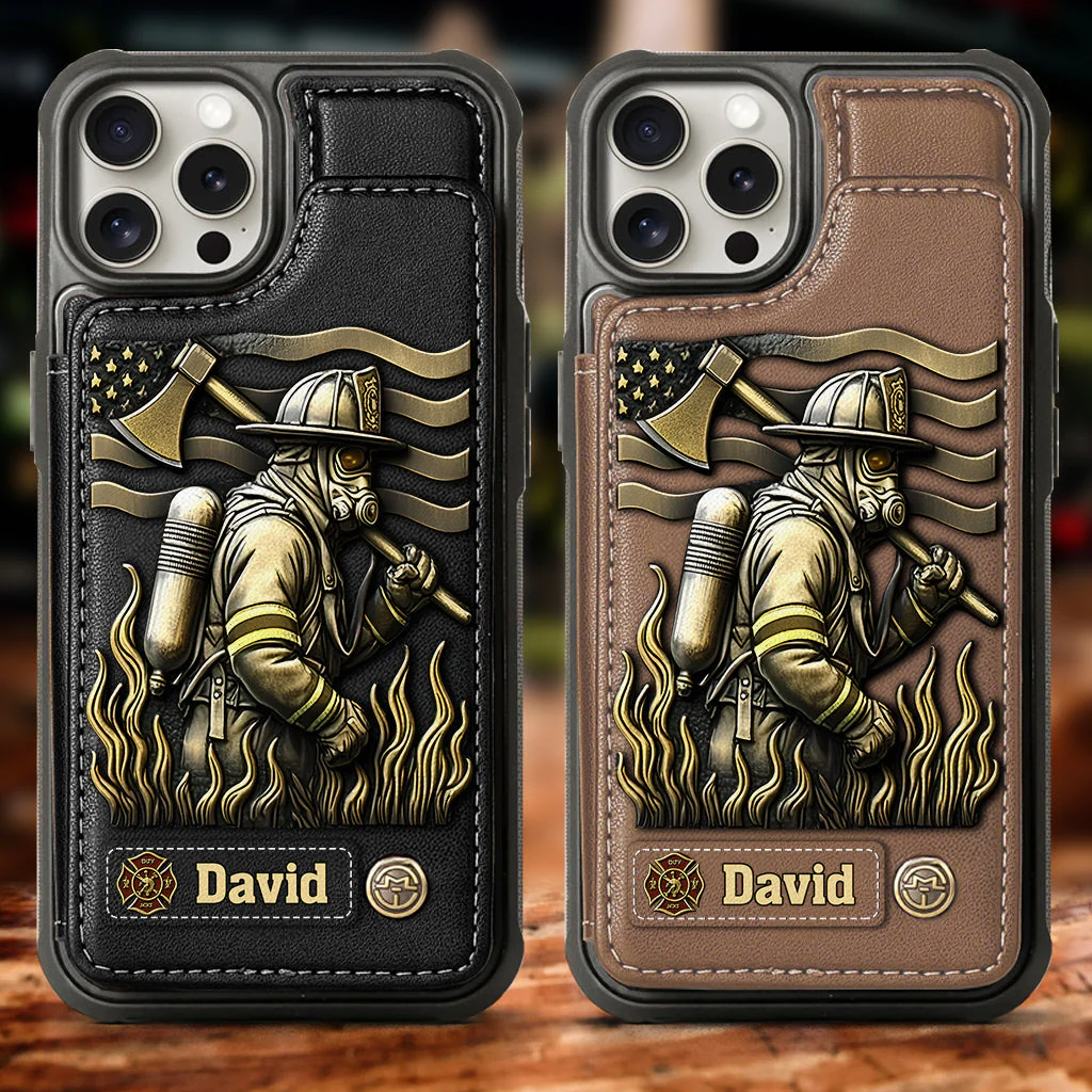 Proud Firefighter - Personalized Firefighter Wallet Phone Case