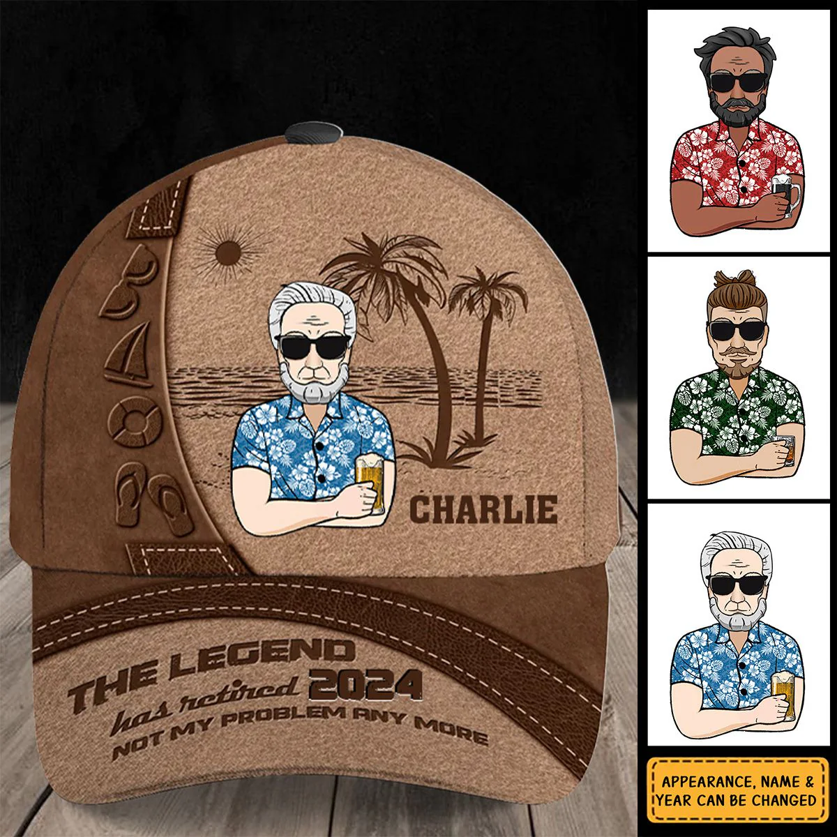 Retired Legend Retirement Gift - Personalized Classic Cap - Image 2