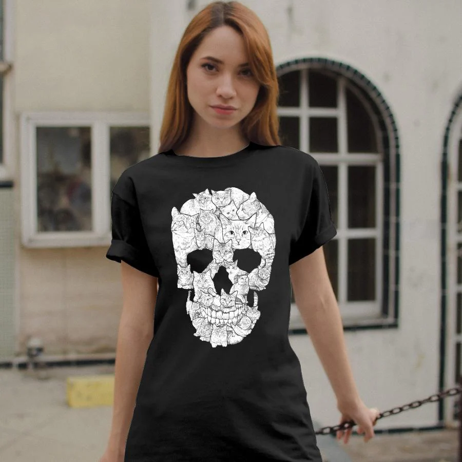 Skull Cats T-Shirt - Image 5