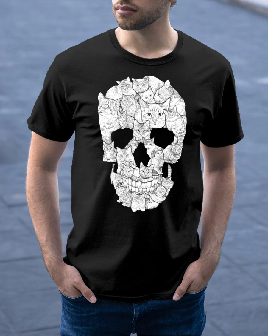 Skull Cats T-Shirt - Image 6