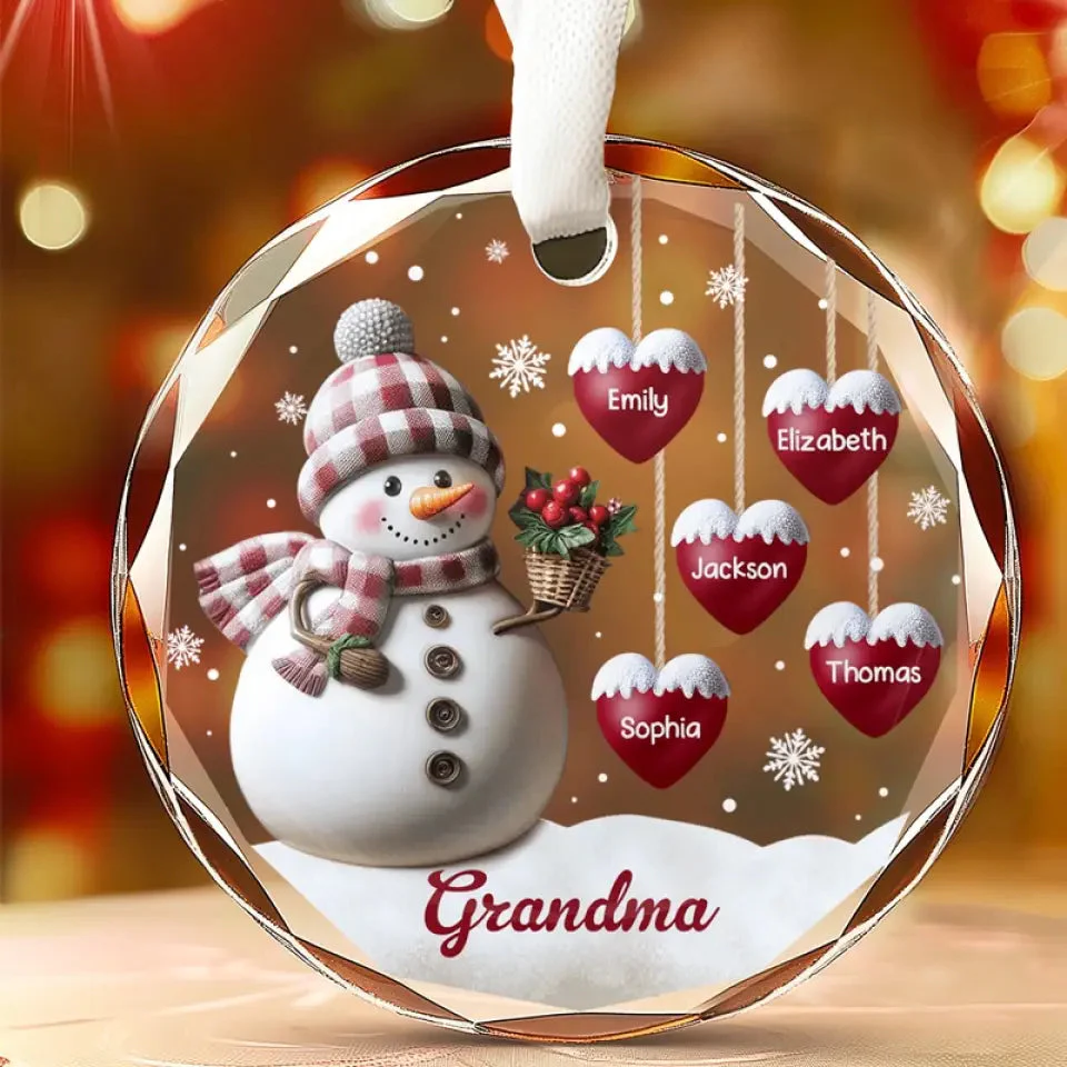 Snowman Grandma Customized Christmas Gift - Personalized Ornament - Image 2