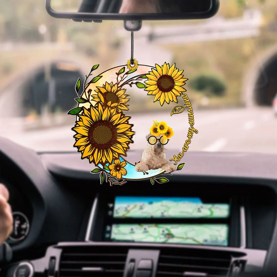 Soft-Coated-Wheaten-Terrier You Are My Sunshine Car Ornament