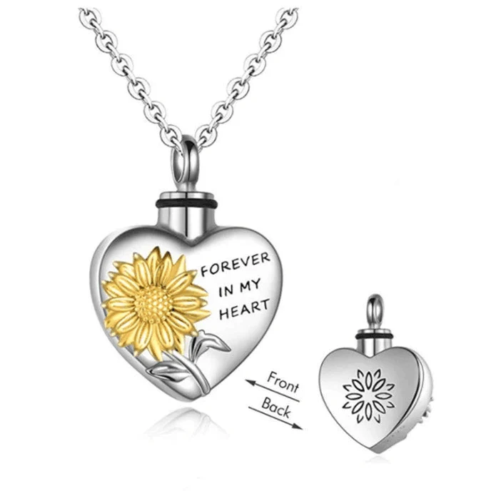 Sunflower Urn Necklaces for Ashes - Image 3