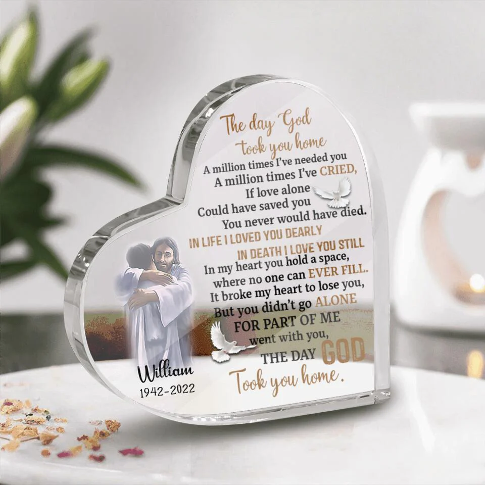 The Day God Took You Home A Million Times I've Cried Personalized Plaque - Image 2