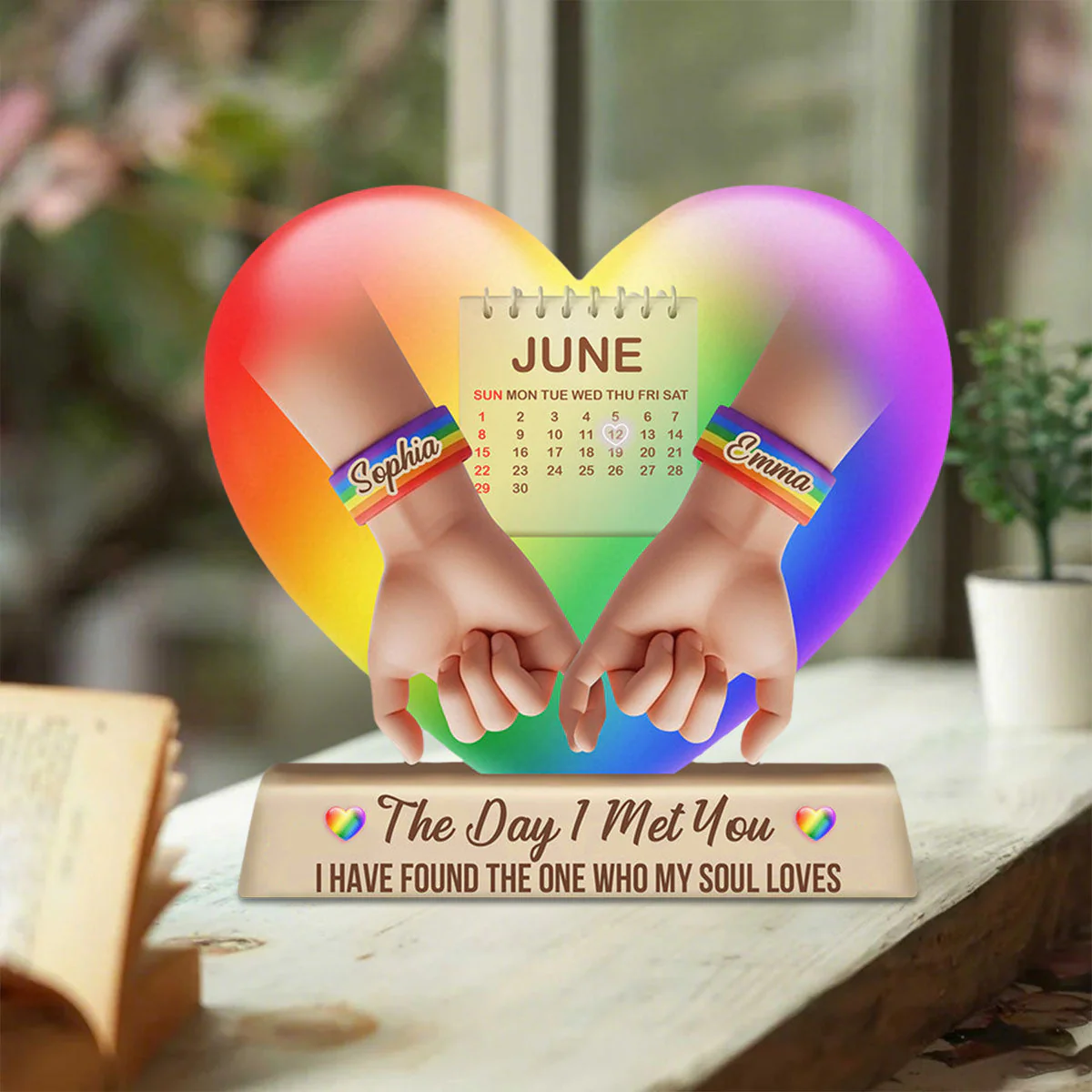 The Day I Met You - Personalized LGBT Support Acrylic Plaque - Image 2