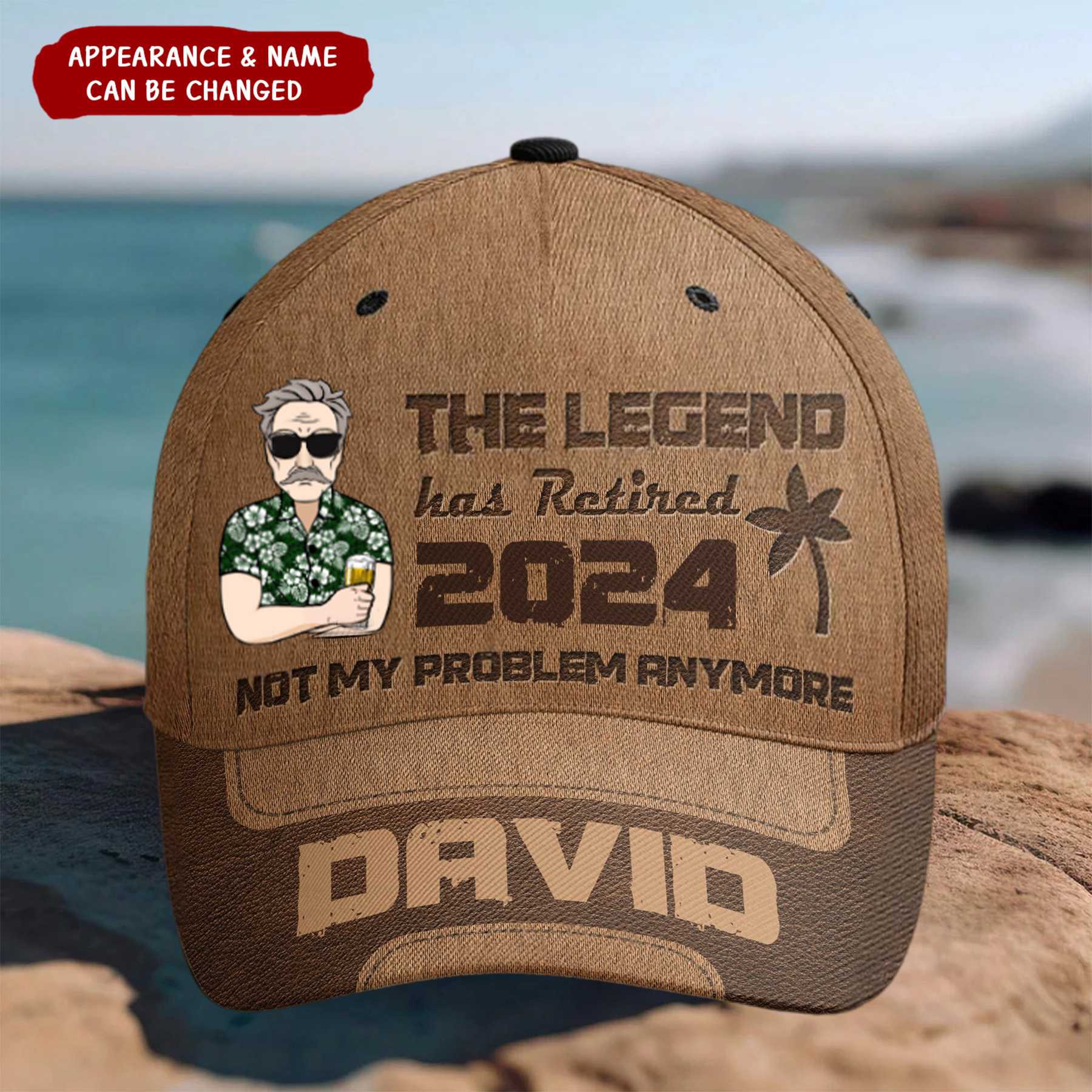 The Legend Has Retired Not My Problem Anymore - Personalized Classic Cap - Image 2