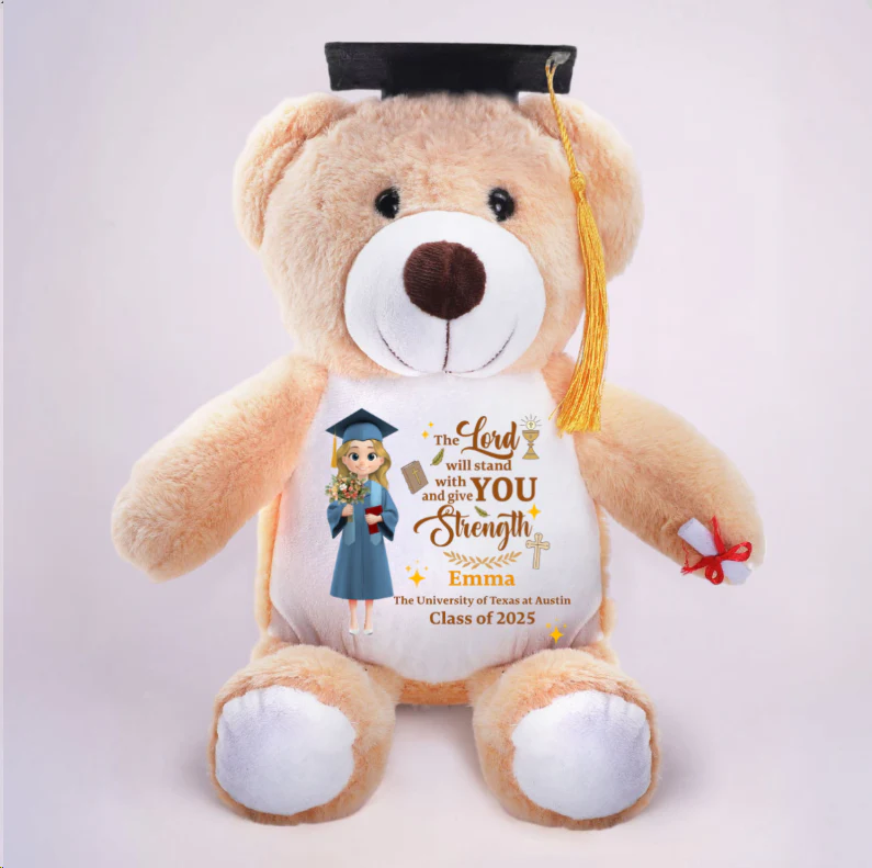 The Lord Will Give You Strength, Personalized Graduation Bear 2025