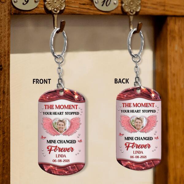 The Moment Your Heart Stopped Personalized Keychain - Image 2