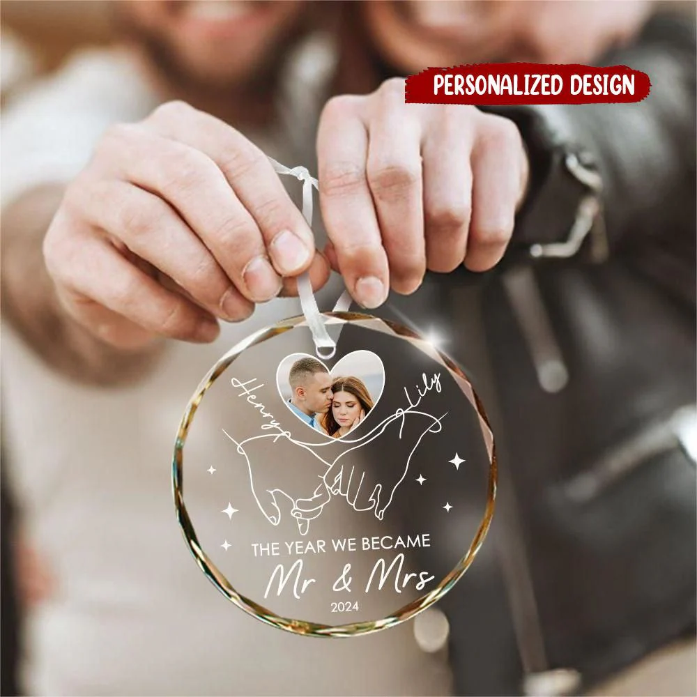 The Year We Became Mr. and Mrs. – Personalized Couple Ornament - Image 2