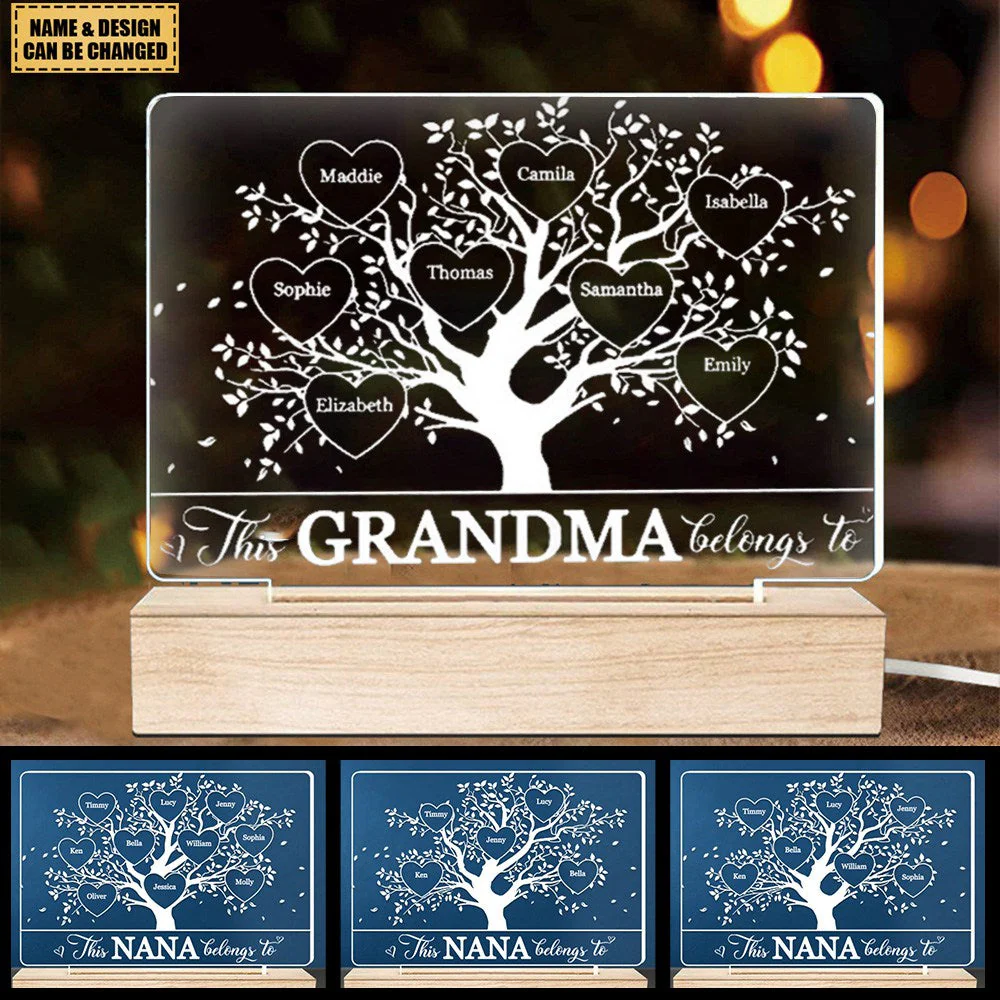 This Grandma Belongs To - Family Personalized Custom 3D LED Light - Image 3
