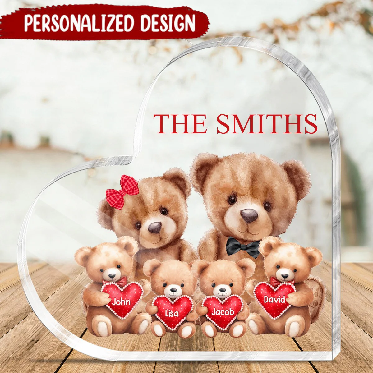 This is Us Bear Family Personalized Acrylic Plaque - Image 2