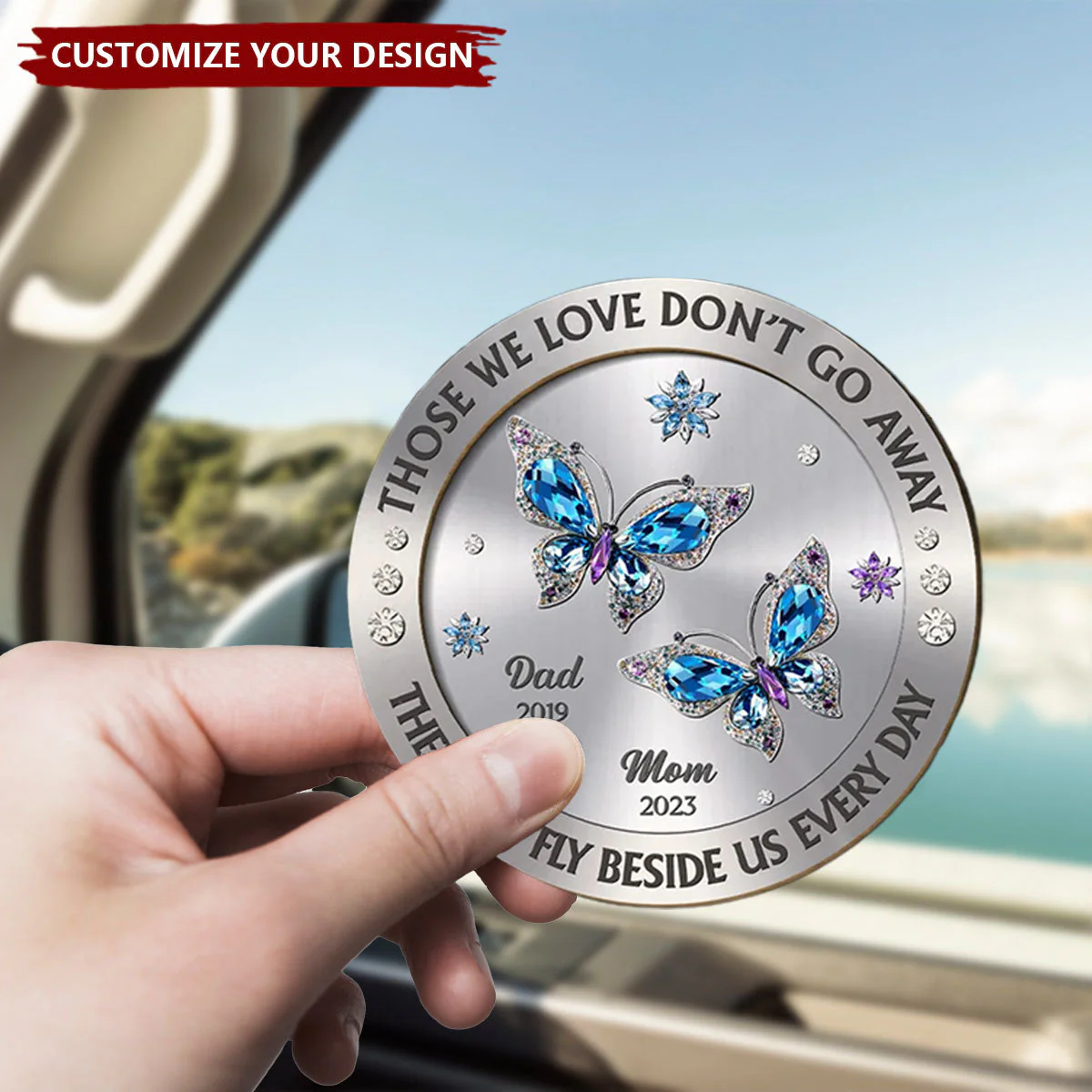 Those We Love Beside Us Every Day - Personalized Custom Car Visor Clip