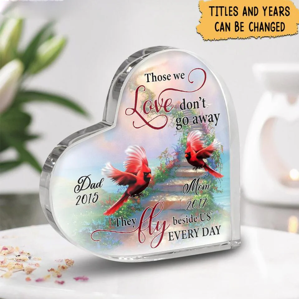 Those We Love Don't Go Away They Fly Beside Us Personalized Plaque