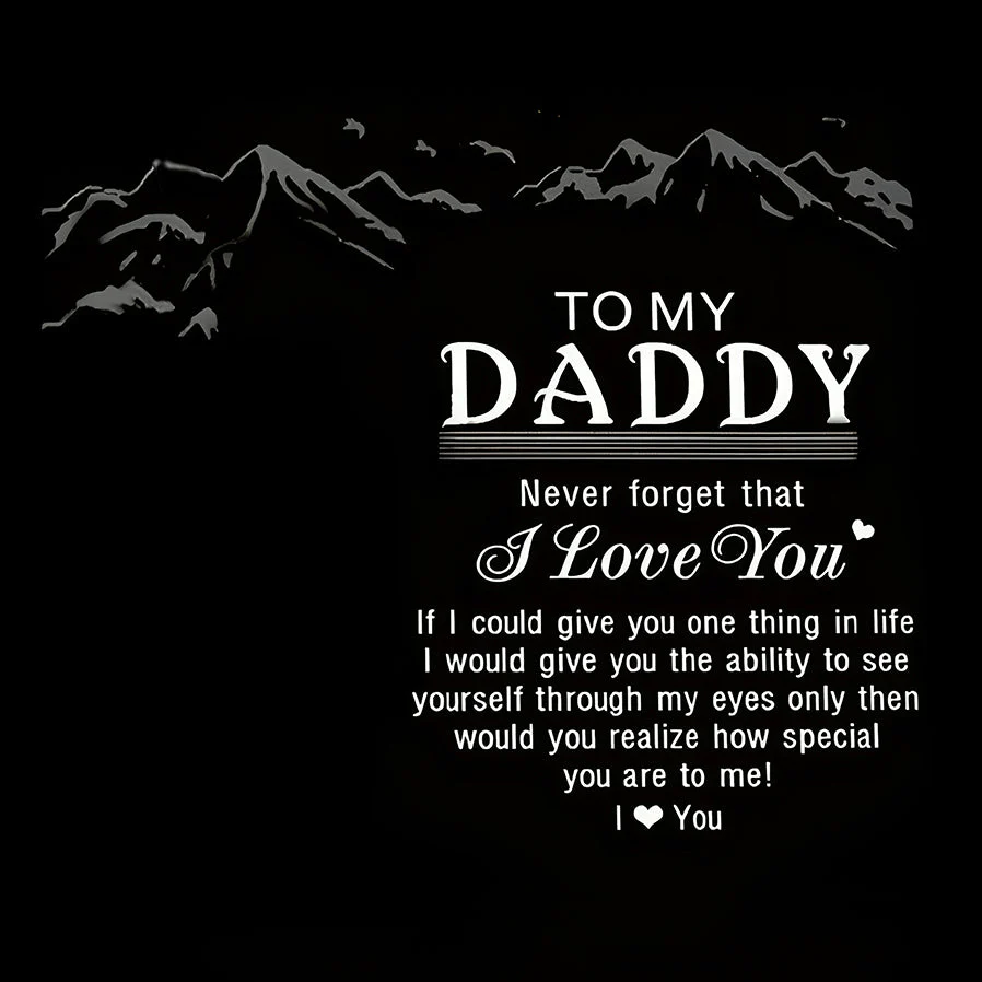 To My Daddy -Personalized Aluminum Keychain Gift for Daddy - Image 3
