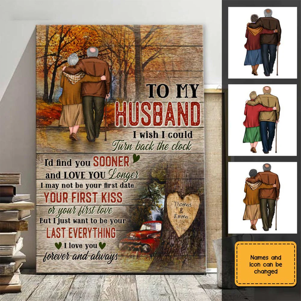 To My Husband I Love You Forever And Always Personalized Canvas - Image 3
