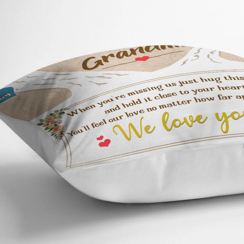 To Our Grandma When You Are Missing Us Personalized Pillowcase - Image 3