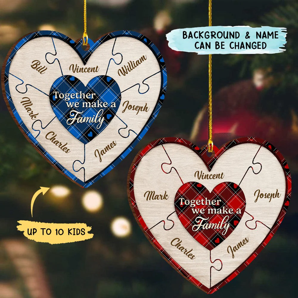Together We Make A Family - Personalized Christmas Ornament - Image 3