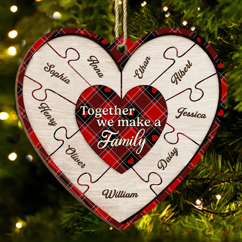 Together We Make A Family - Personalized Christmas Ornament - Image 4
