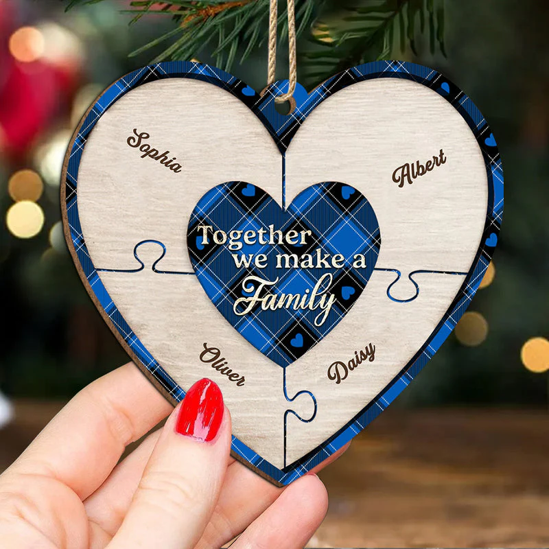 Together We Make A Family - Personalized Christmas Ornament - Image 5