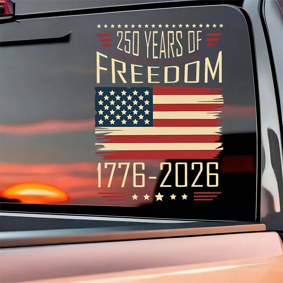 USA 250th Anniversary Car Window Decal Sticker - Image 2