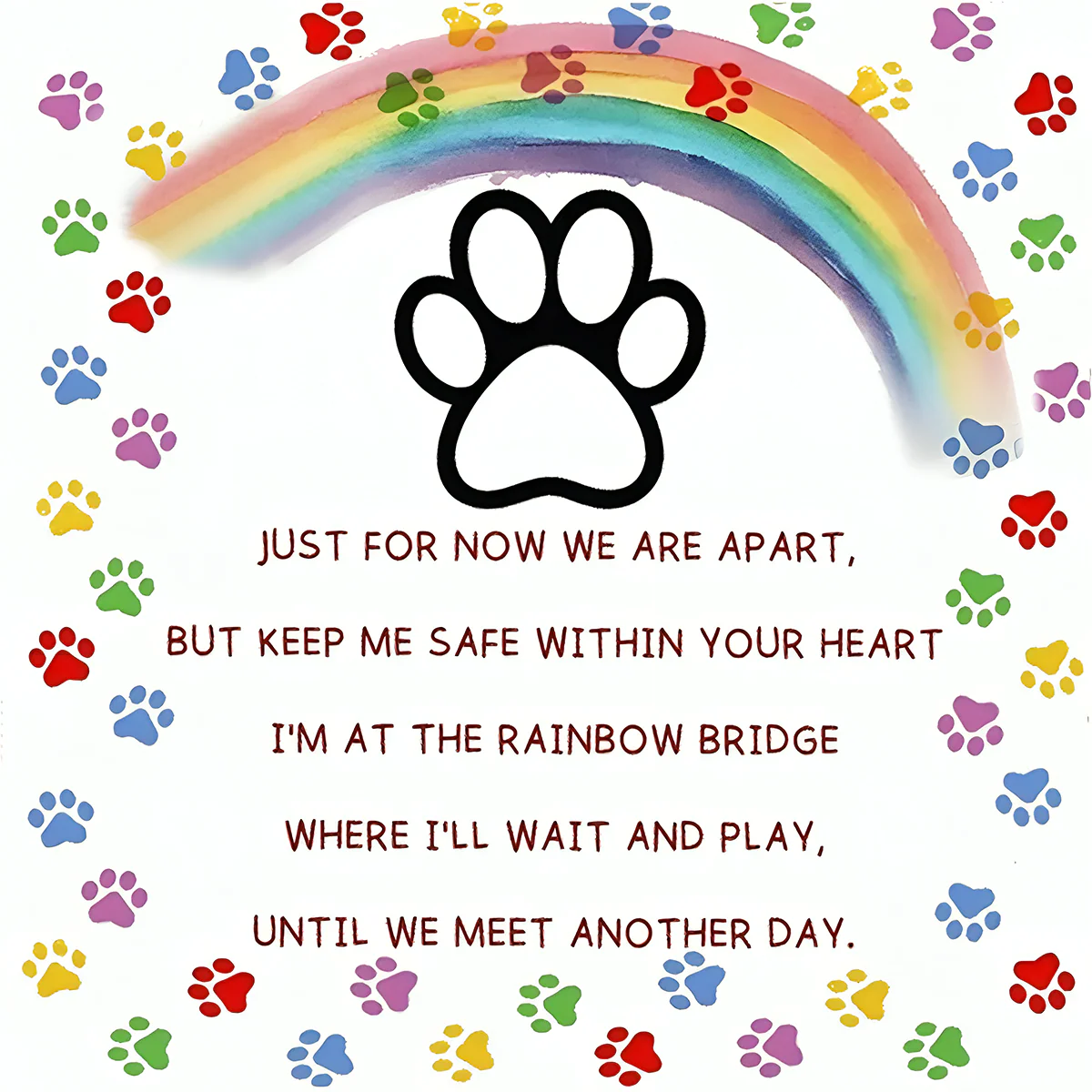 Waiting At The Rainbow Bridge - Custom Pet Memorial Bracelet - Image 4