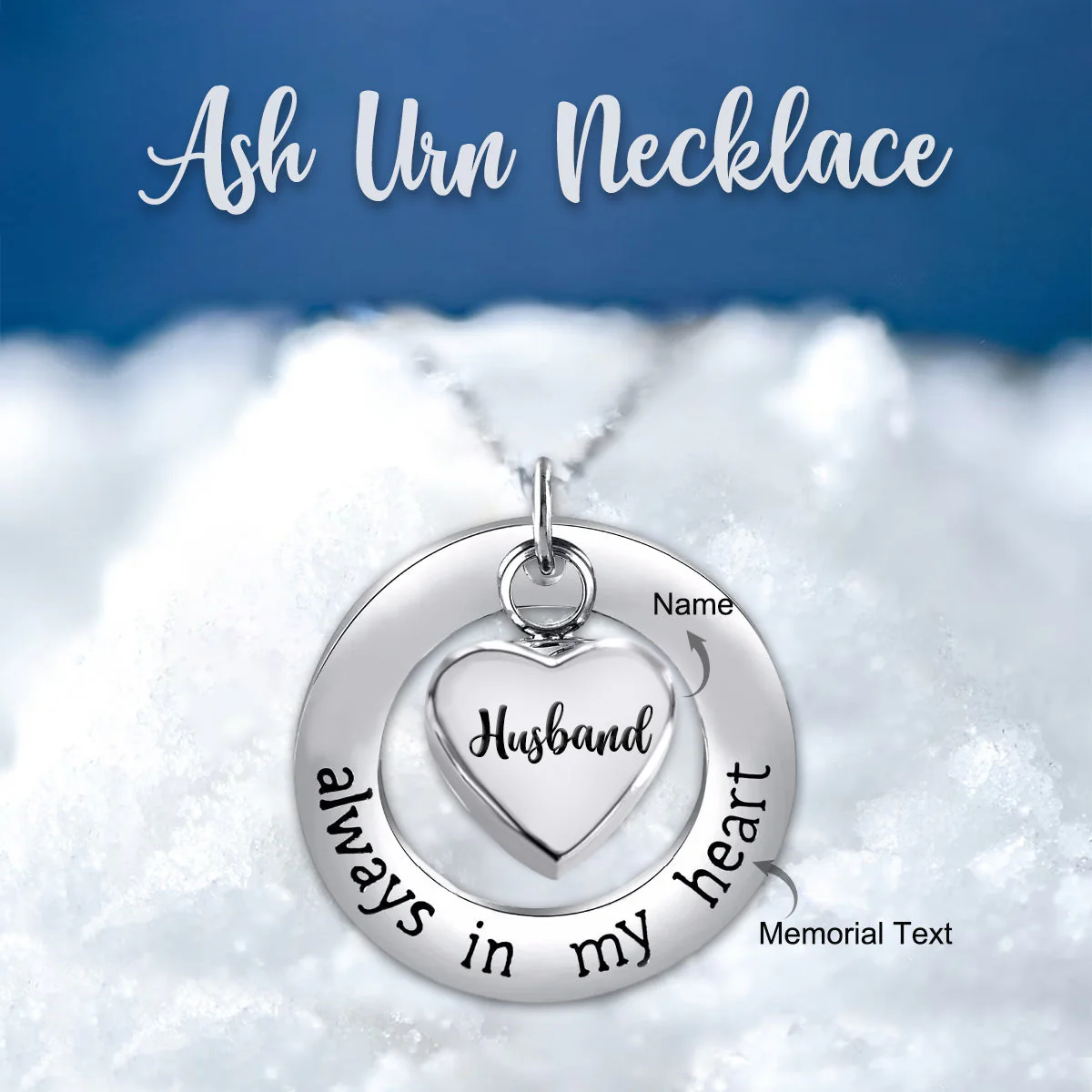 Personalized Memorial Ash Urn Necklace - Image 2